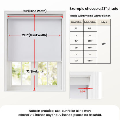 Easy Pull-Down Cordless Roller Shades Black Room Darkening Shades for Home 100% blackout curtains