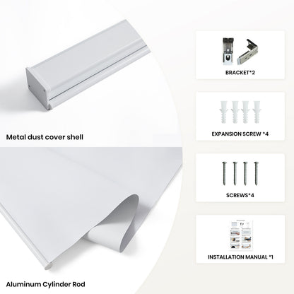 Easy Pull-Down Cordless Roller Shades Black Room Darkening Shades for Home 100% blackout curtains