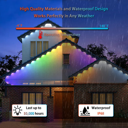 RGB Smart Outdoor Lights Addressable LED Point Light with Controller App Programmable