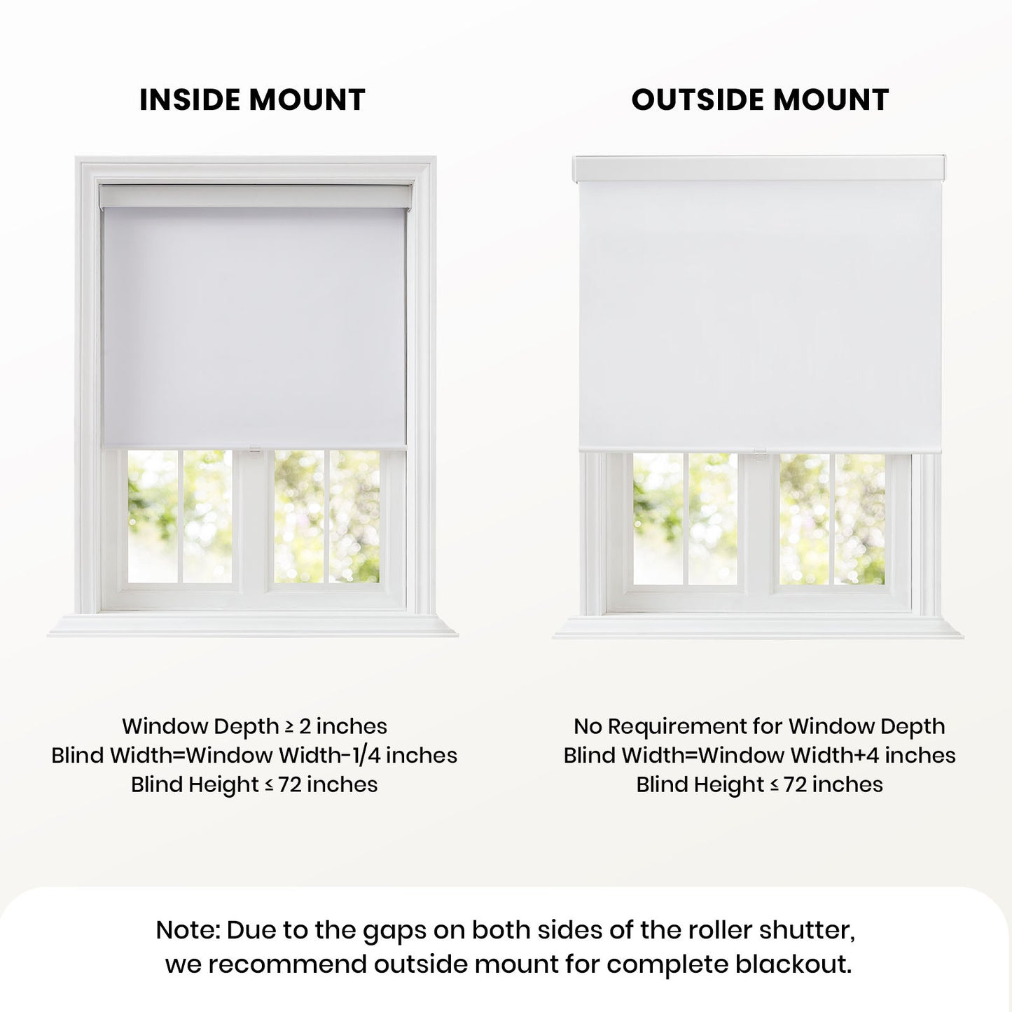 Easy Pull-Down Cordless Roller Shades Black Room Darkening Shades for Home 100% blackout curtains