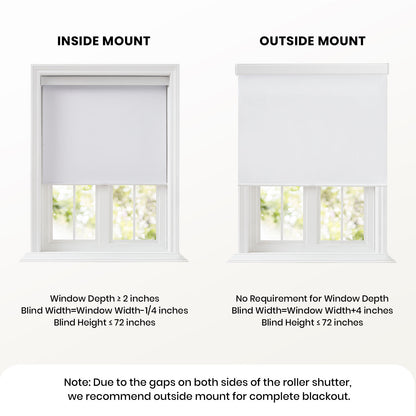 Easy Pull-Down Cordless Roller Shades Black Room Darkening Shades for Home 100% blackout curtains
