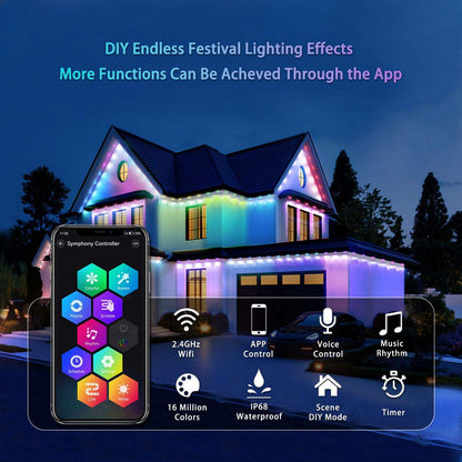 RGB Smart Outdoor Lights Addressable LED Point Light with Controller App Programmable